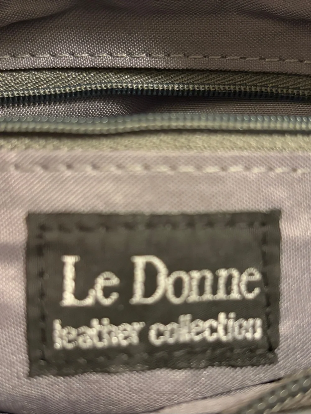 Le Donne Gray Full Grain Leather Classic Hobo Shoulder Bag Minimalist 90s
